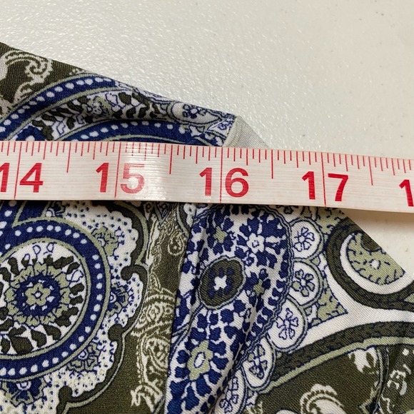 Chicos Maxi Dress Womens Size 2/L Fresh Paisley Boatneck Grape Leaf Stretch - Picture 12 of 16